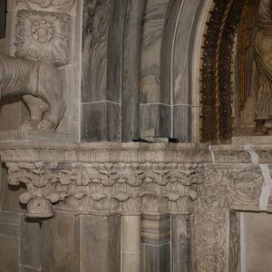 Capitals on the north side of the portal