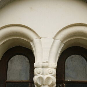 Sculptural decoration of the window of the nartex on the south facade