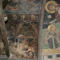 View of the north wall of altar