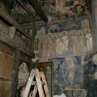 View of north wall of prothesis