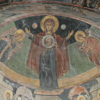 Holy Virgin and two archangels