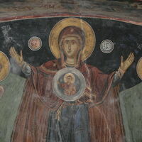 Holy Virgin with Christ in a medaillon on his chest