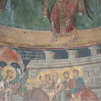 Christ commits  the apostles with wine
