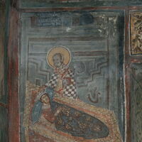 St. Nicholas Appears in a Dream to the Emperor Constantine