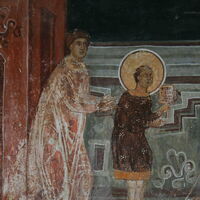St. Nicholas is Taken to School, detail