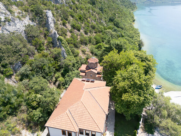 View from above of the church and the monastery