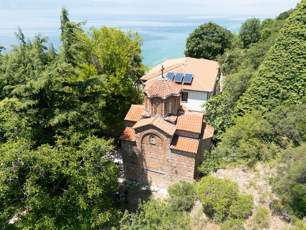 View from above of the church and the monastery
