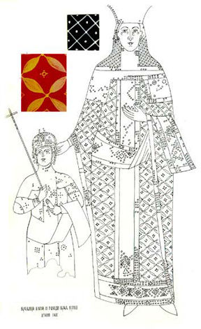 Queen Jelena and Junior King Uros V